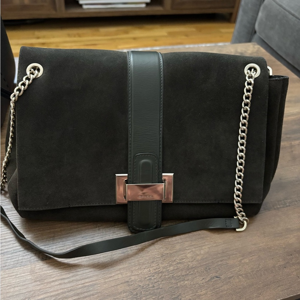 Reiss 100% suede shoulder bag